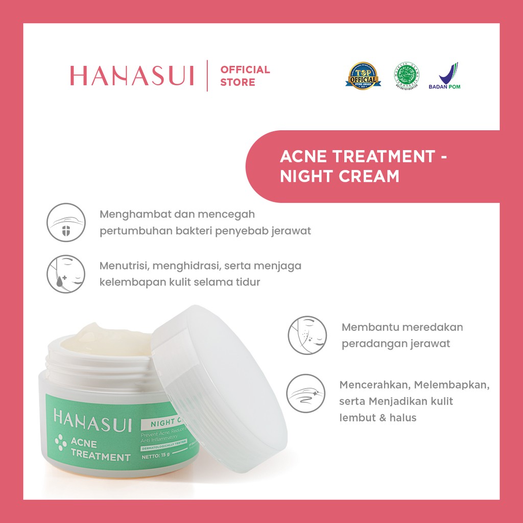 HANASUI Acne Treatment Night Cream 15gr