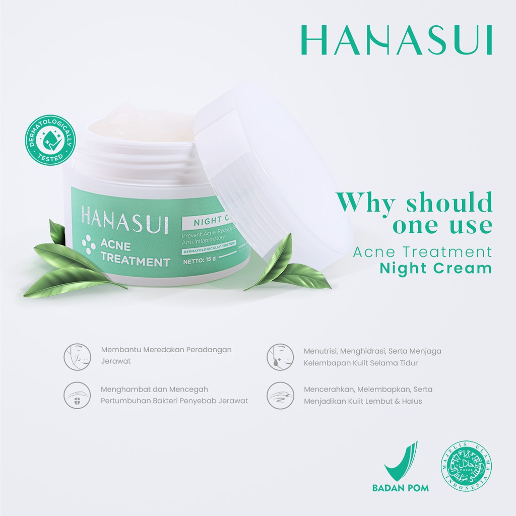 HANASUI Acne Treatment Night Cream 15gr