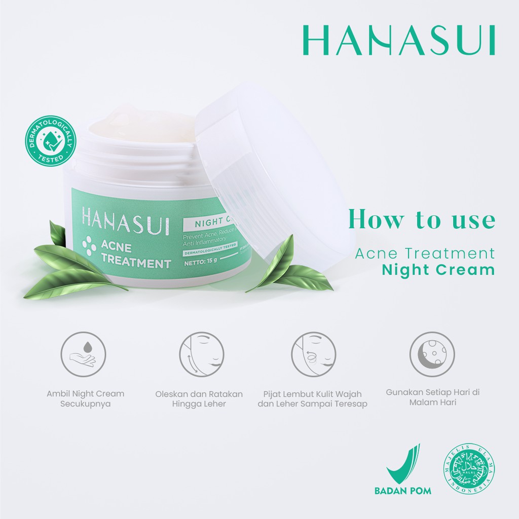 HANASUI Acne Treatment Night Cream 15gr