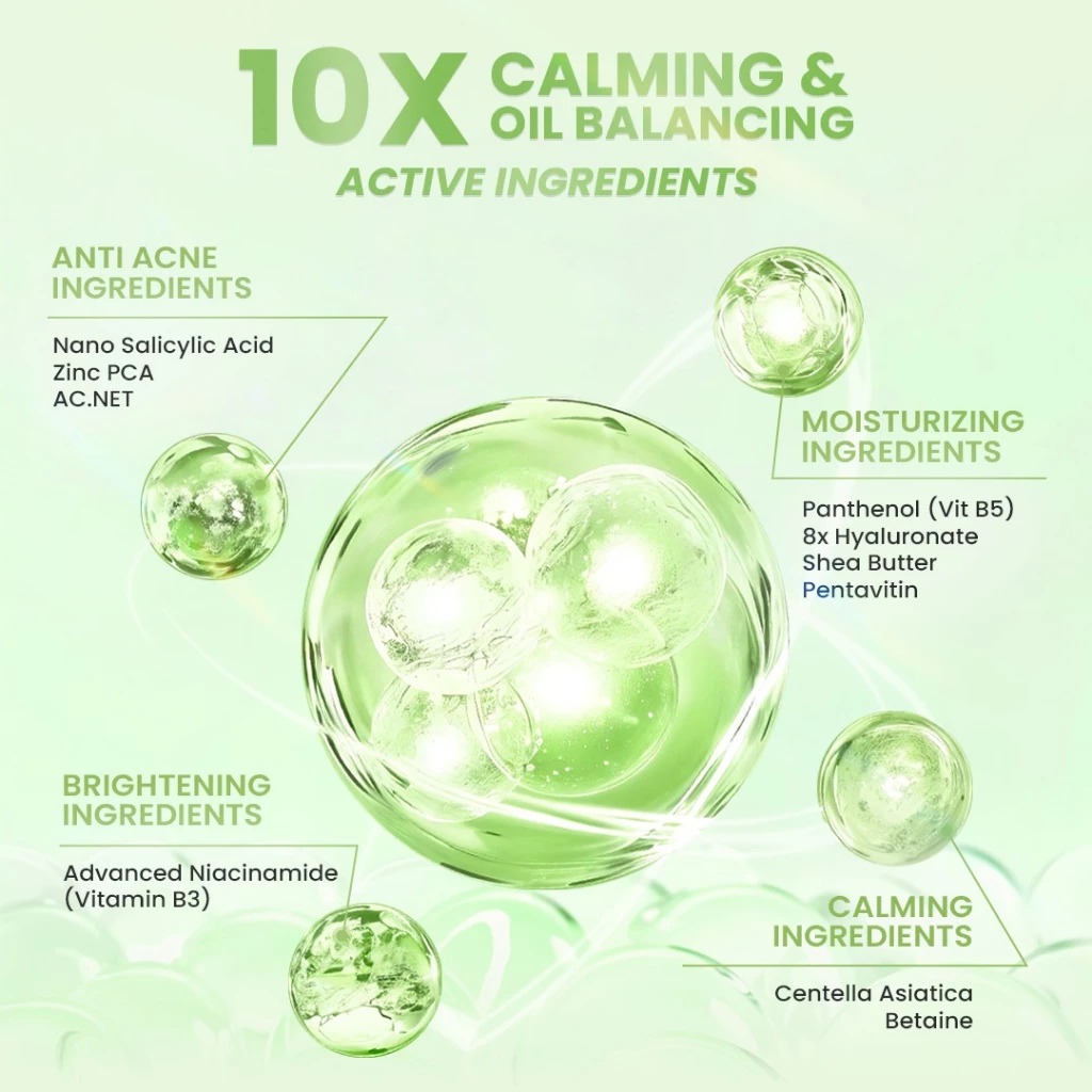 HANASUI Acne Expert Night Cream 10X Calming & Oil Balancing 15gr