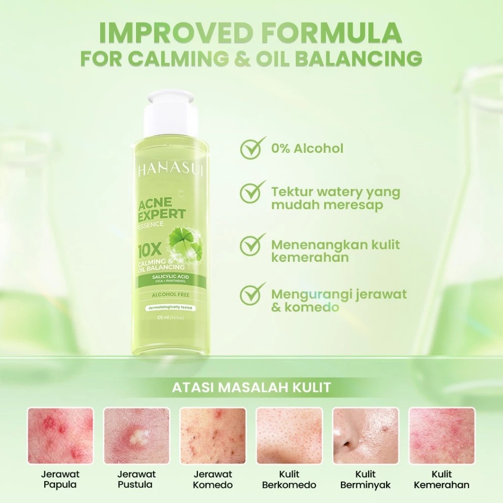 HANASUI Acne Expert 10X Calming & Oil Balancing Essence 105ml