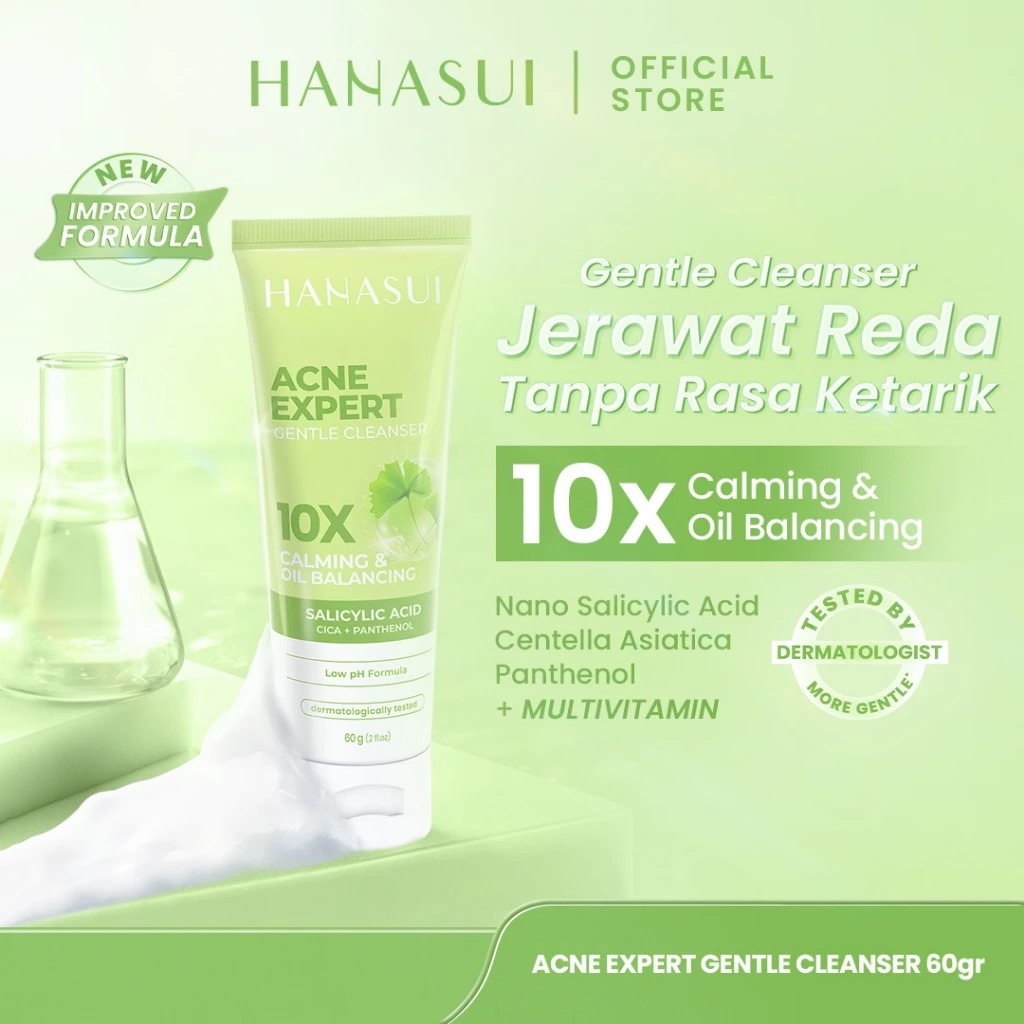 Hanasui Acne Expert 10X Calming & Oil Balancing Gentle Cleanser 60gr Hanasui Acne Expert 10X Calming & Oil Balancing Gentle Cleanser 60gr