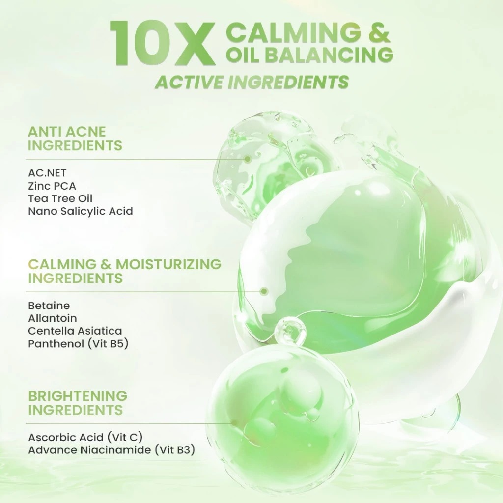 Hanasui Acne Expert 10X Calming & Oil Balancing Gentle Cleanser 60gr