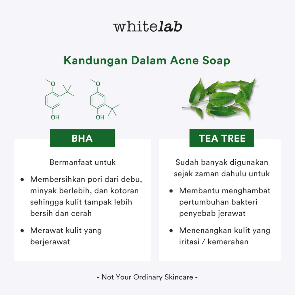 WHITELAB Acne Soap 80gr (Sabun Batang) WHITELAB Acne Soap 80gr (Sabun Batang)