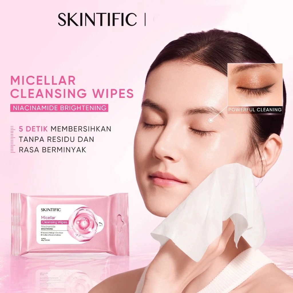 Skintific Niacinamide Brightening Micellar Cleansing Wipes 10sheet