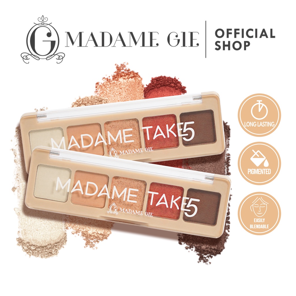 Madame Gie Take 5 Pallette Makeup - 01 Chocolatier