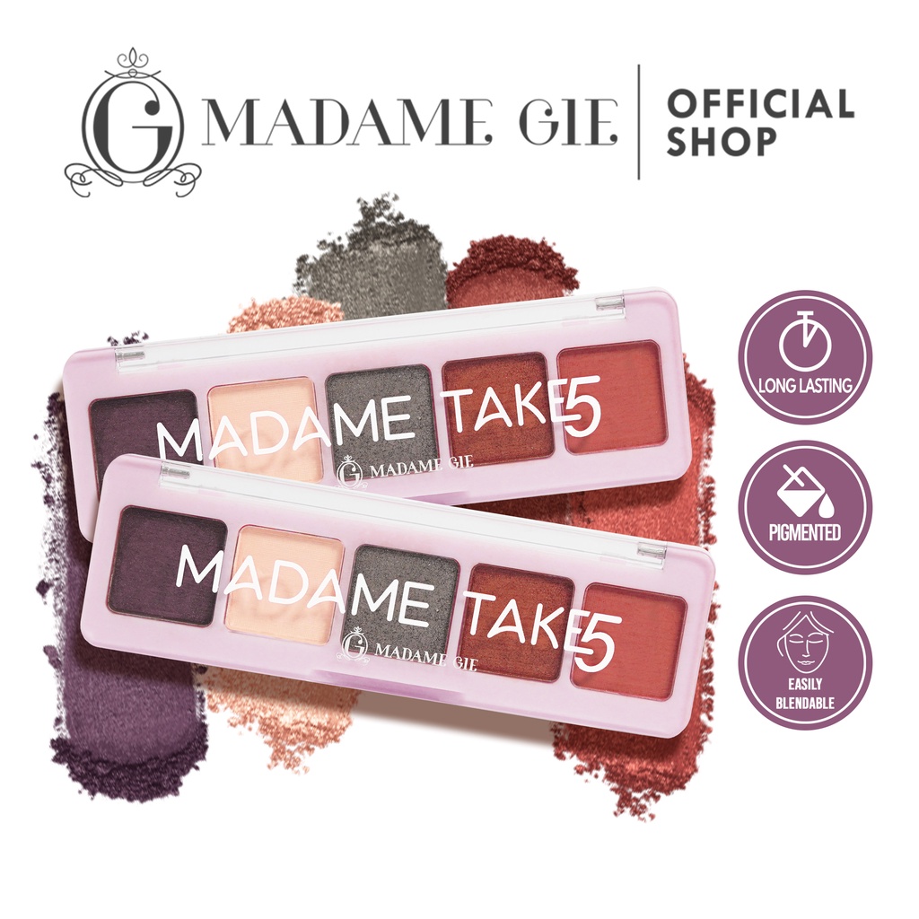 Madame Gie Take 5 Pallette Makeup - 02 Glam Rose