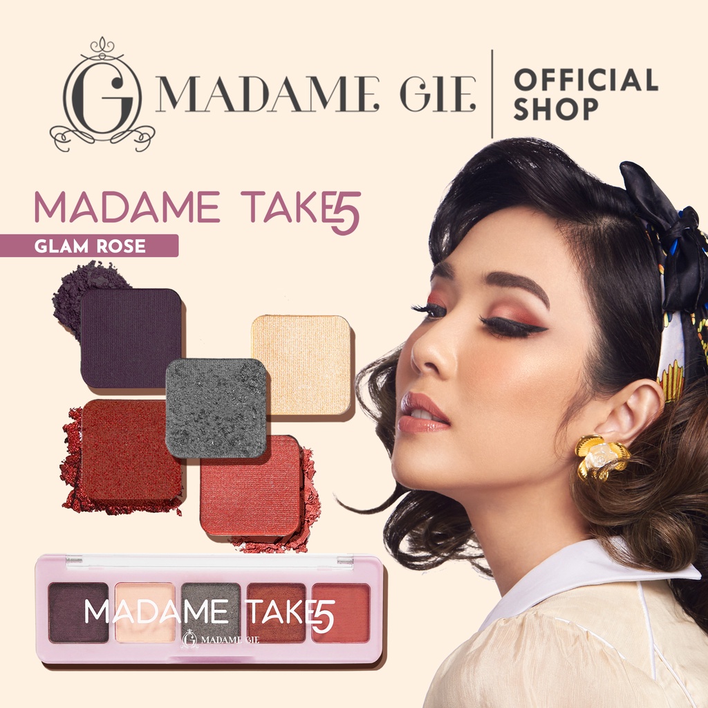 Madame Gie Take 5 Pallette Makeup - 02 Glam Rose