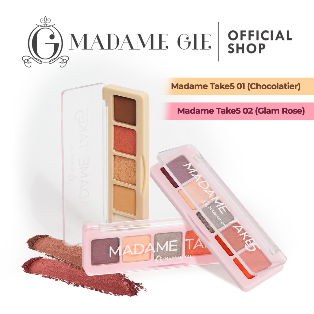 Madame Gie Take 5 Pallette Makeup - 02 Glam Rose