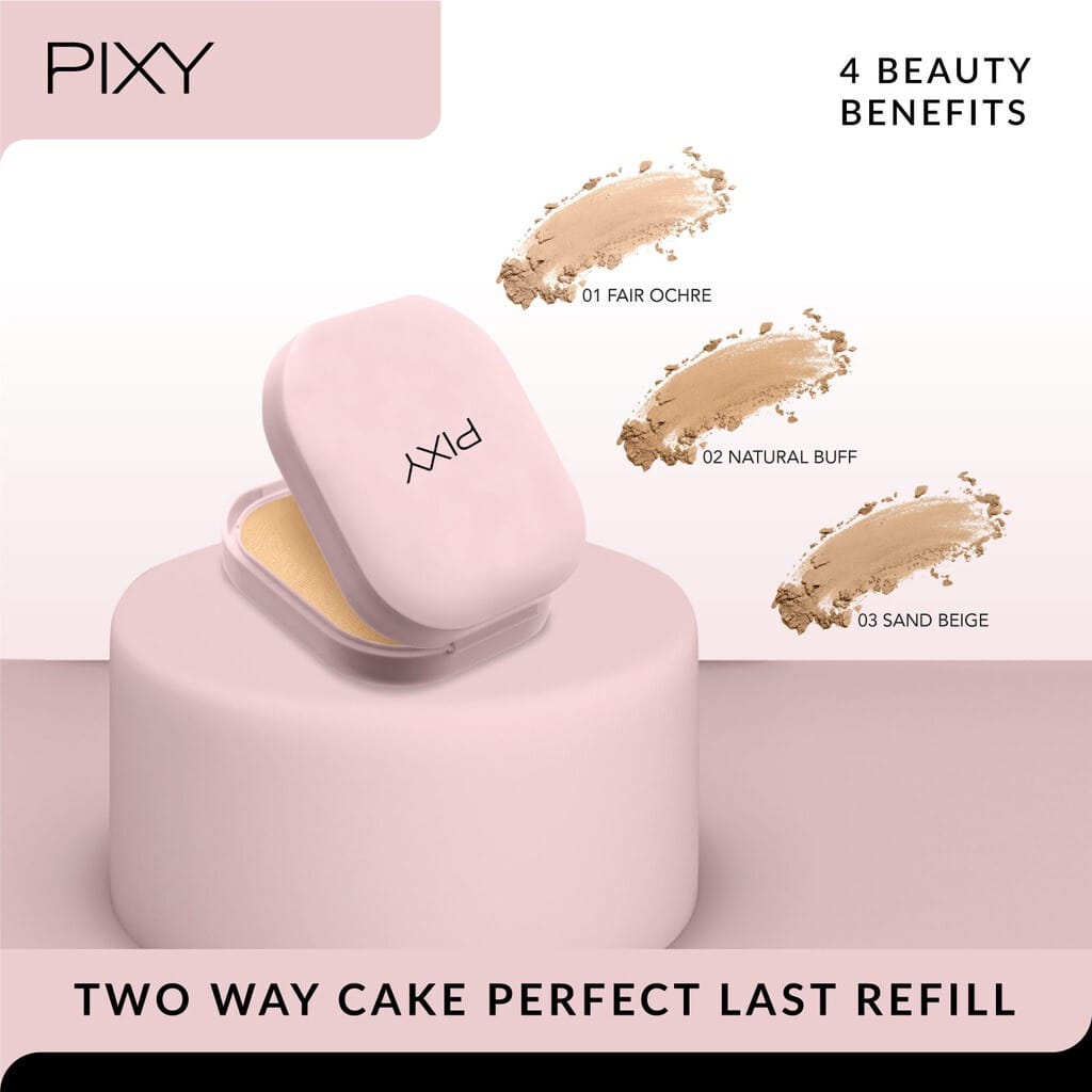 Pixy UV Whitening 4 Beauty Benefits TWC Perfect Last REFILL - 01 Fair Ochre