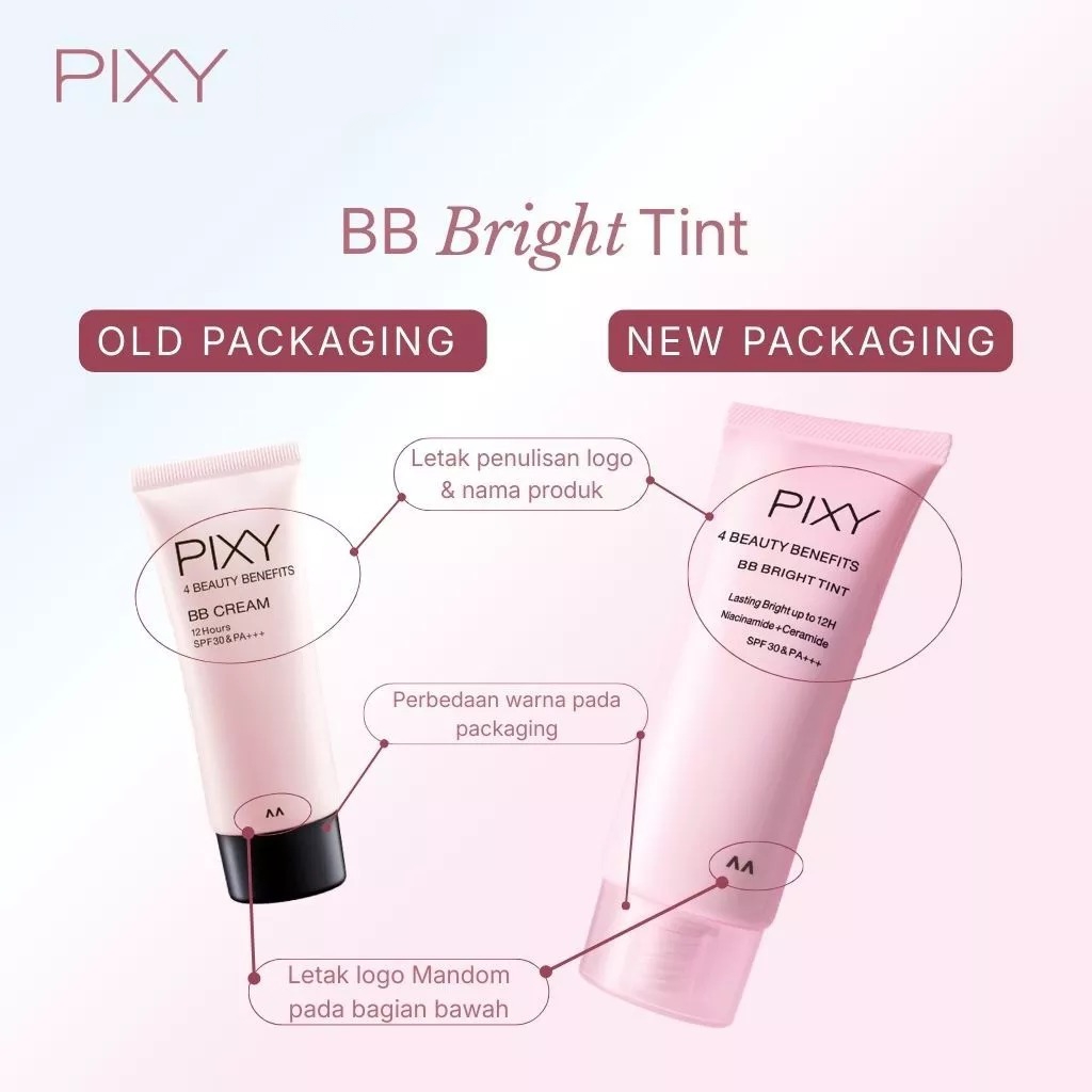 Pixy UV Whitening 4 Beauty Benefits BB Bright Tint SPF30 PA+++ 01 Ochre (202N)