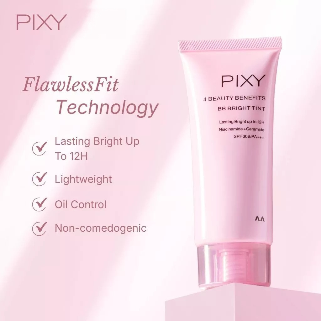 Pixy UV Whitening 4 Beauty Benefits BB Bright Tint SPF30 PA+++ 02 Cream (101C)
