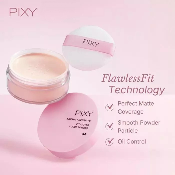 Pixy UV Whitening 4 Beauty Benefits Fit-Cover Loose Powder 10gr - 01 Ivory (101C)