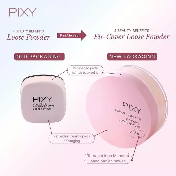 Pixy UV Whitening 4 Beauty Benefits Fit-Cover Loose Powder 10gr - 03 Natural Beige (302N)