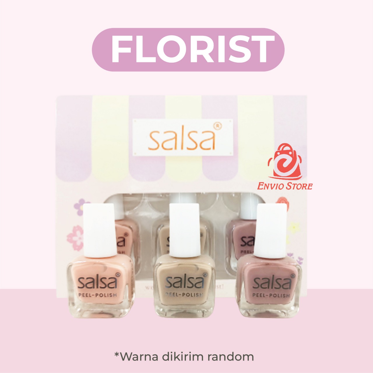 (ECER) SALSA Kutek Peel Polish FLORIST (Nail Polish Peel Off)