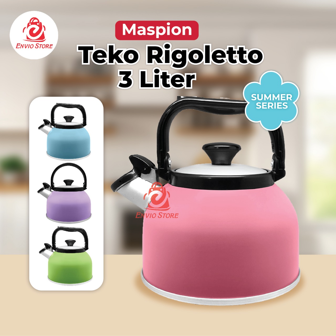 Maspion Teko Rigoletto SUMMER 3L - Teko Siul Bunyi