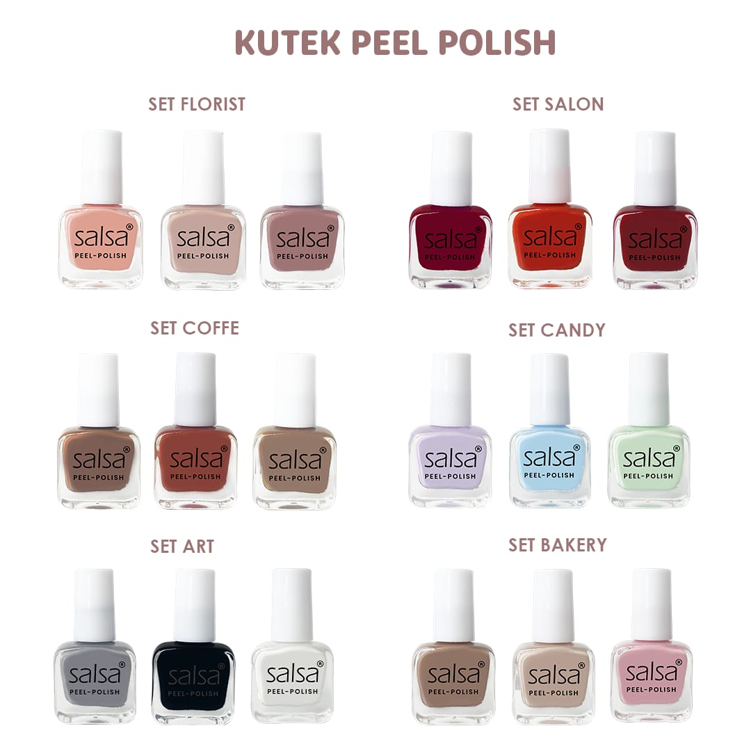 (ECER) SALSA Kutek Peel Polish SALON (Nail Polish Peel Off)