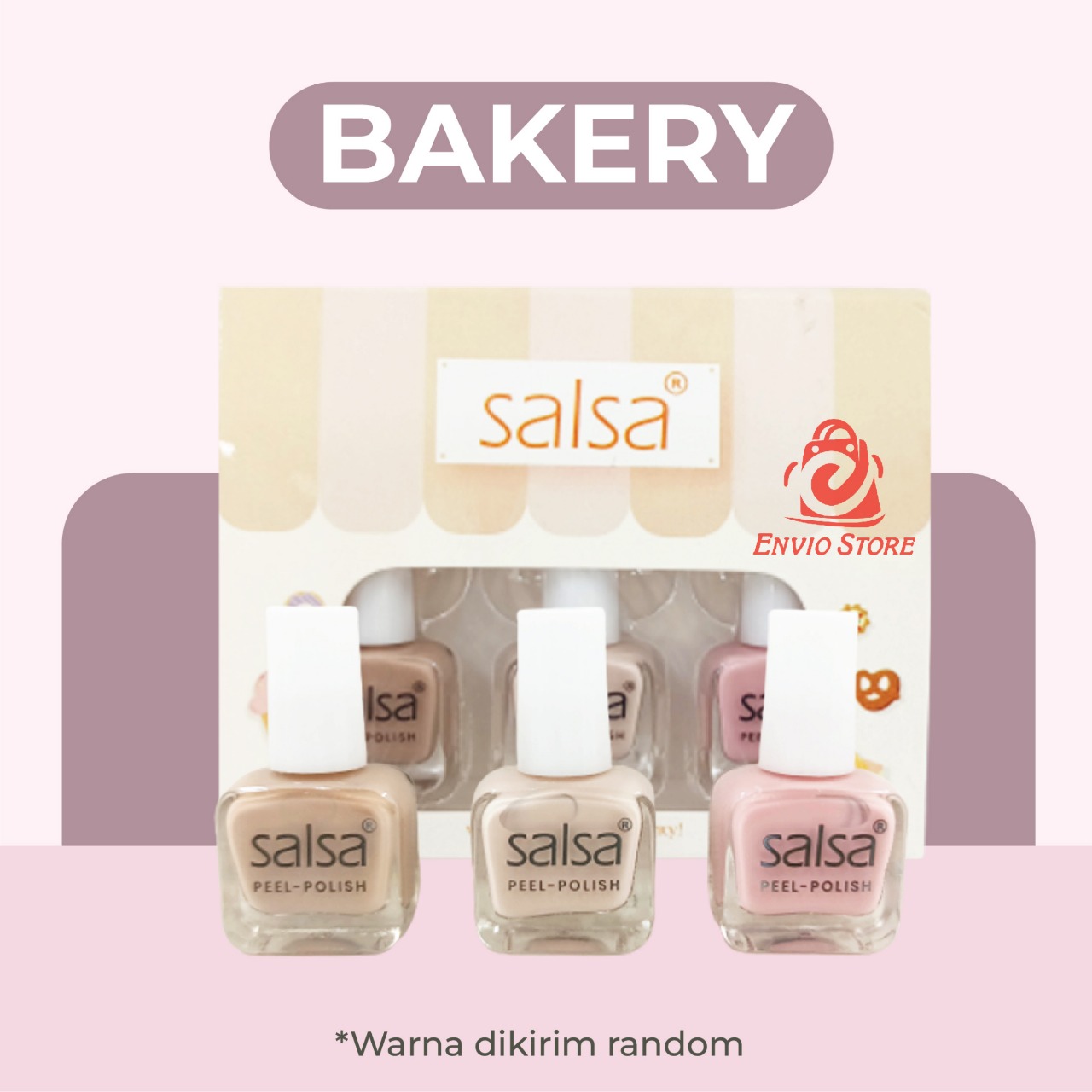 (ECER) SALSA Kutek Peel Polish BAKERY (Nail Polish Peel Off)