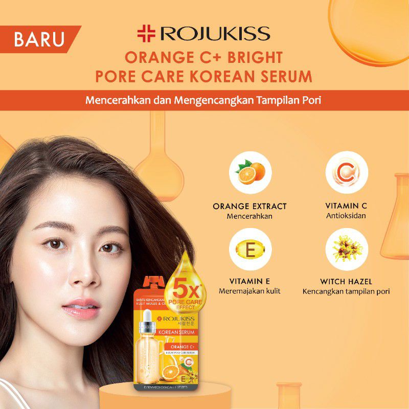 Rojukiss Korean Serum 8ml - Orange C+  Bright Pore Care Serum