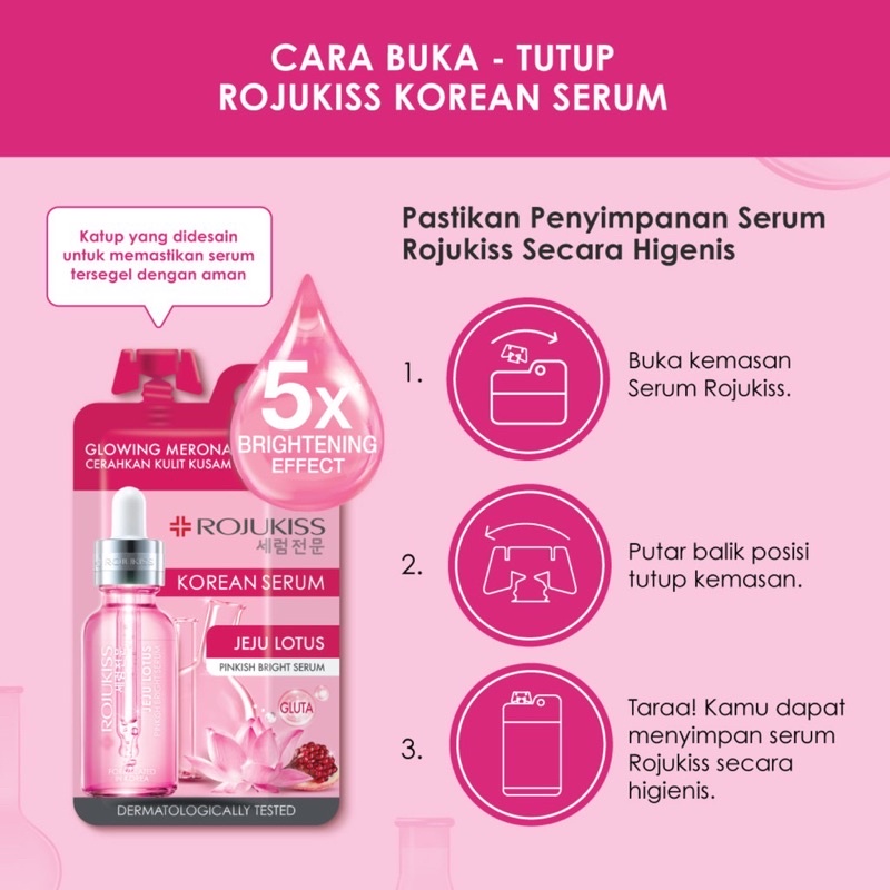 Rojukiss Korean Serum 8ml - Jeju Lotus Pinkish Bright Serum