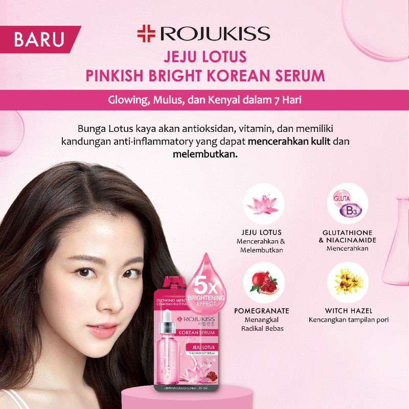 Rojukiss Korean Serum 8ml - Jeju Lotus Pinkish Bright Serum