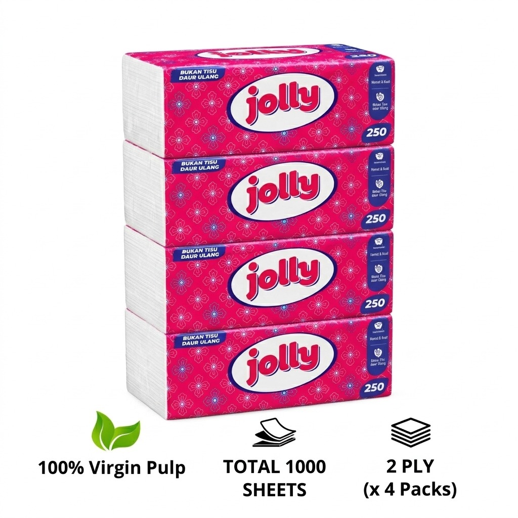 (Isi 4) Paket Bundling Tissue Jolly Facial Soft Pack 250s