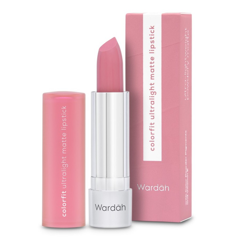 Wardah Colorfit Ultralight Matte Lipstick 01 Parfait Pink Wardah Colorfit Ultralight Matte Lipstick 01 Parfait Pink