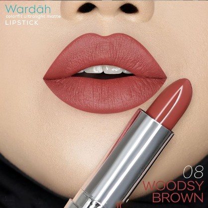 Wardah Colorfit Ultralight Matte Lipstick 08 Woodsy Brown Wardah Colorfit Ultralight Matte Lipstick 08 Woodsy Brown