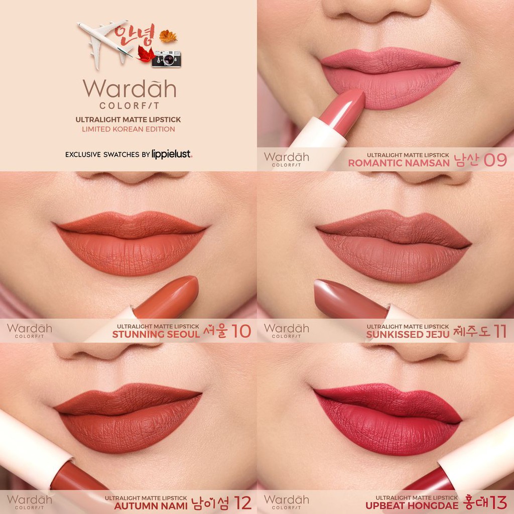 Wardah Colorfit Ultralight Matte Lipstick 09 Romantic Namsan Wardah Colorfit Ultralight Matte Lipstick 09 Romantic Namsan