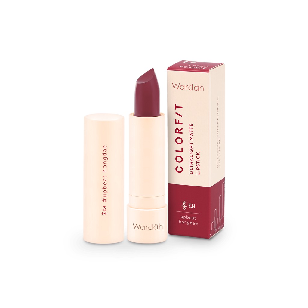 Wardah Colorfit Ultralight Matte Lipstick 13 Upbeat Hongdae Wardah Colorfit Ultralight Matte Lipstick 13 Upbeat Hongdae