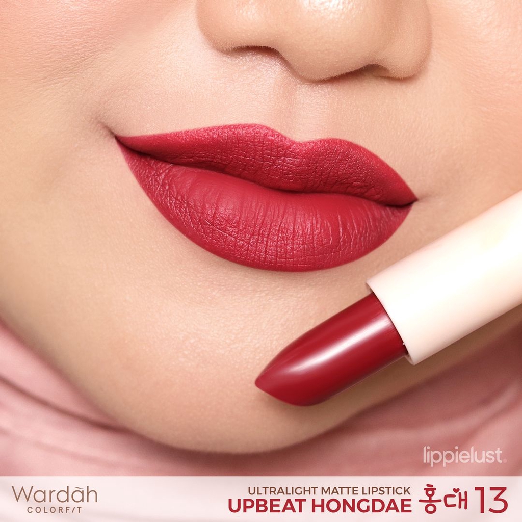 Wardah Colorfit Ultralight Matte Lipstick 13 Upbeat Hongdae Wardah Colorfit Ultralight Matte Lipstick 13 Upbeat Hongdae