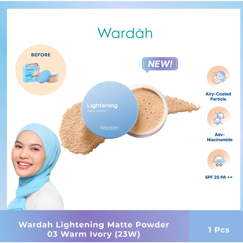 Wardah Lightening Matte Powder 20gr 03 Warm Ivory (23W)