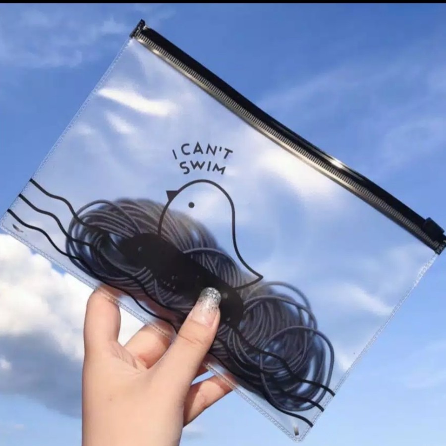 (Isi 100) Kuncir Karet Ikat Rambut Korean Style + Pouch (Isi 100) Kuncir Karet Ikat Rambut Korean Style + Pouch