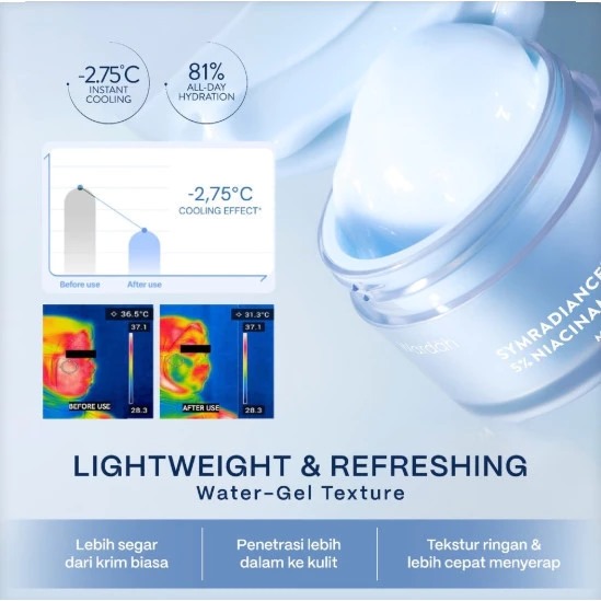 Wardah Gel Moisturizer 30gr - Symradiance 399 Bright & Barrier + 5% Niacinamide (Biru)