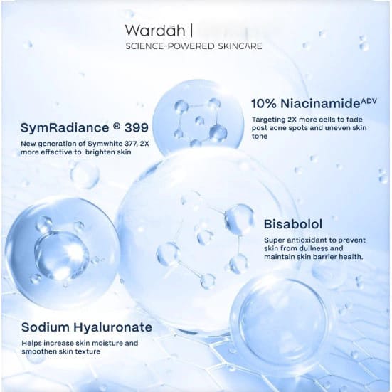 Wardah Gel Moisturizer 30gr - Symradiance 399 Bright & Barrier + 5% Niacinamide (Biru)
