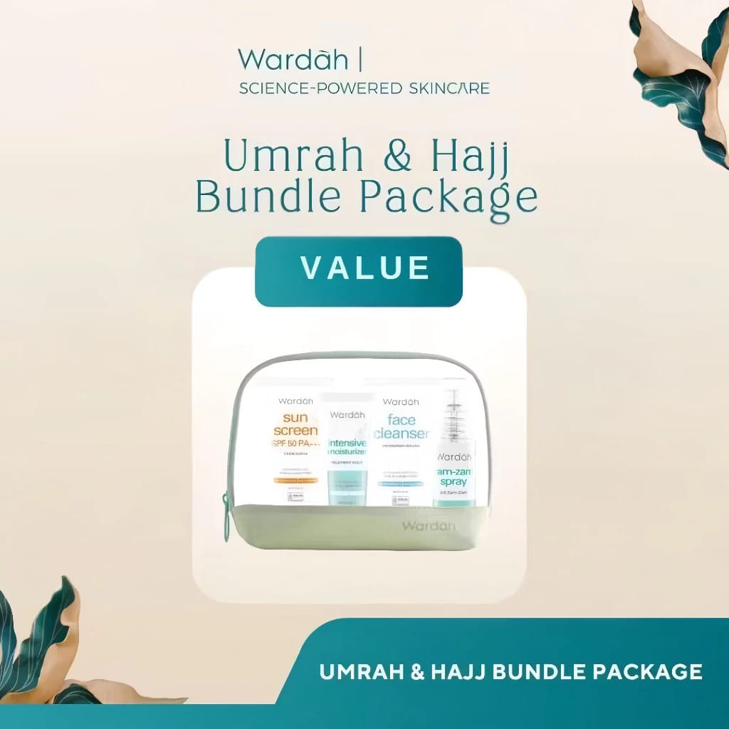 Wardah Umrah & Haji Value Package 4in1 (Free Pouch + Tas Serut + Guide Book) Wardah Umrah & Haji Value Package 4in1 (Free Pouch + Tas Serut + Guide Book)