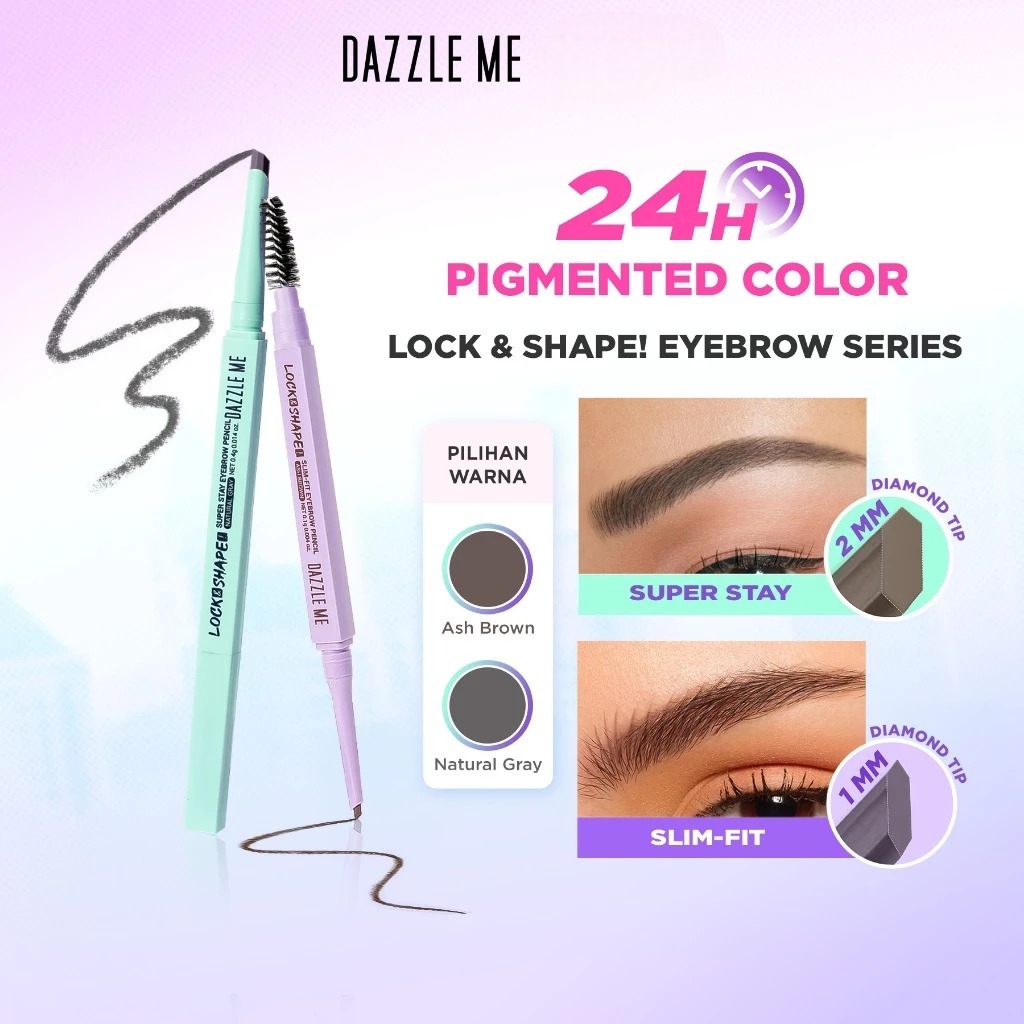 Dazzle Me Lock & Shape! Slim-Fit Eyebrow Pencil 0.1gr - Ash Brown