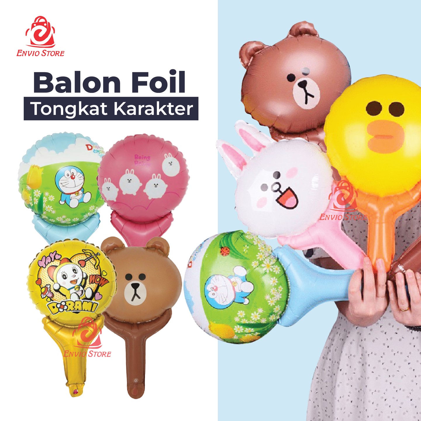 Balon Foil Tongkat Karakter