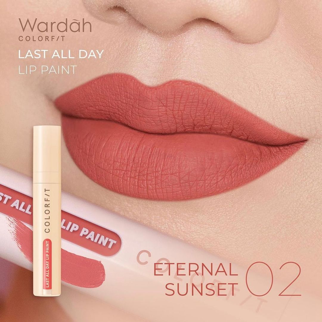 Wardah Colorfit Last All Day Lip Paint 02 Eternal Sunset 4.2 g