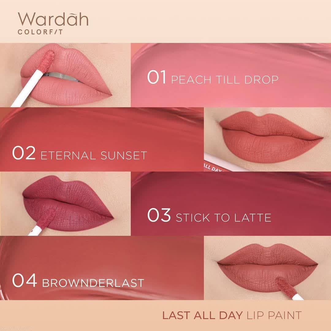 Wardah Colorfit Last All Day Lip Paint 04 Brownderlast 4.2 g