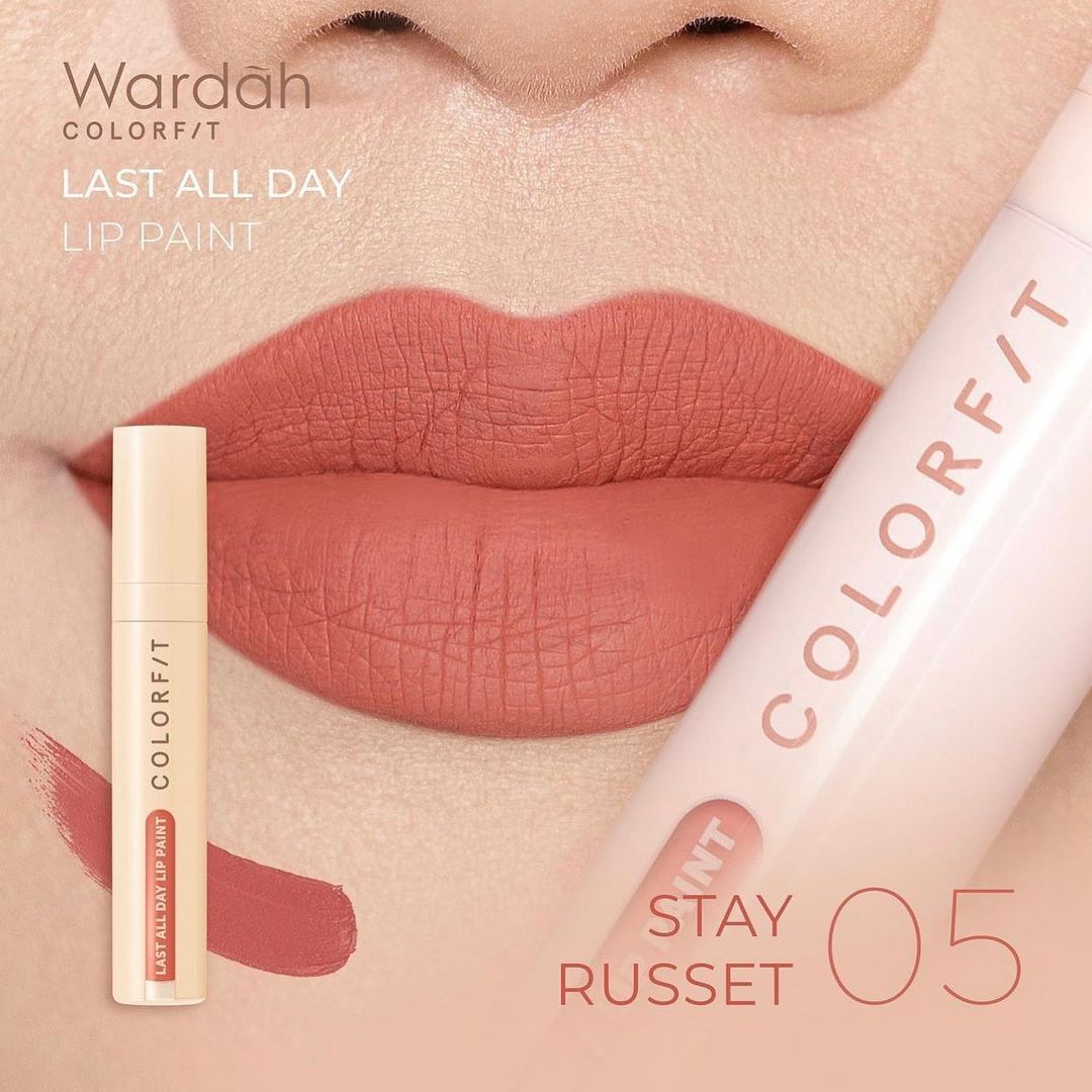 Wardah Colorfit Last All Day Lip Paint 05 Stay Russet 4.2 g