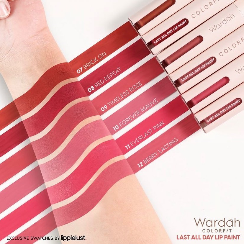Wardah Colorfit Last All Day Lip Paint 08 Red Repeat 4.2 g