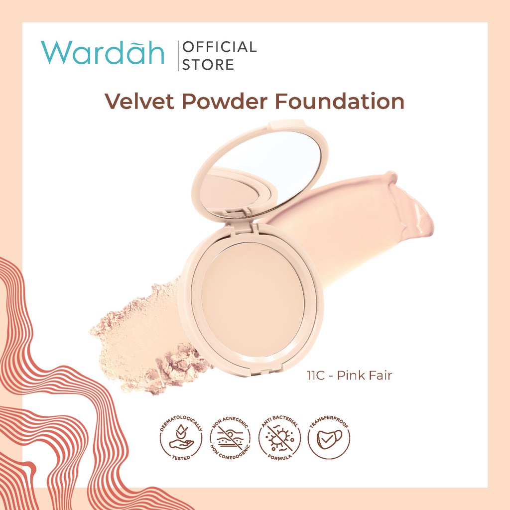 Wardah Colorfit Velvet Powder Foundation 11C Pink Fair Wardah Colorfit Velvet Powder Foundation 11C Pink Fair