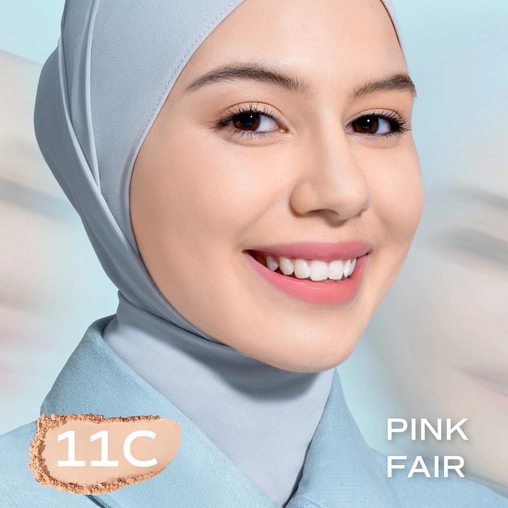 Wardah Colorfit Velvet Powder Foundation 11C Pink Fair