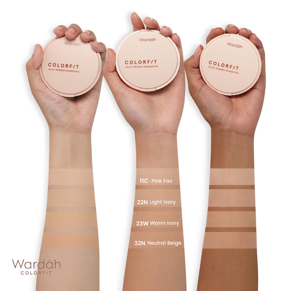 Wardah Colorfit Velvet Powder Foundation 11C Pink Fair Wardah Colorfit Velvet Powder Foundation 11C Pink Fair