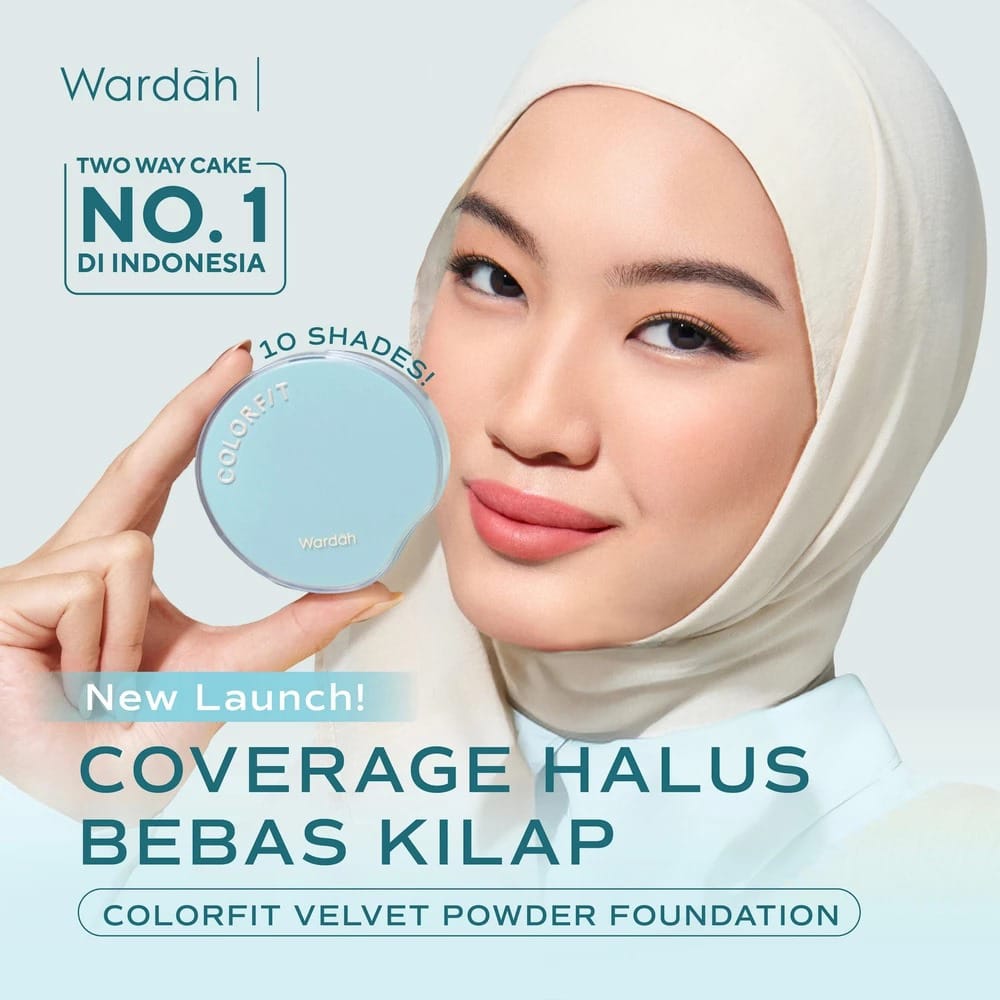 Wardah Colorfit Velvet Powder Foundation 11C Pink Fair