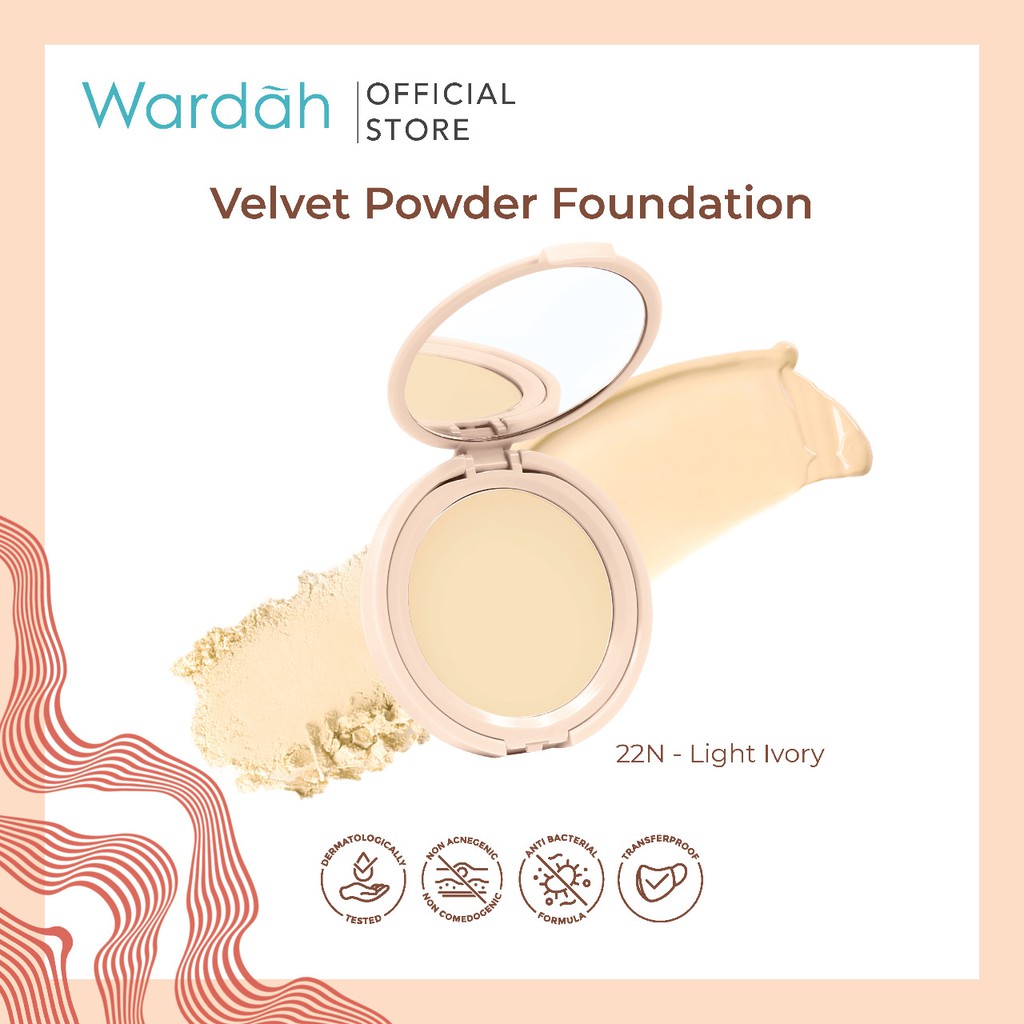 Wardah Colorfit Velvet Powder Foundation 22N Light Ivory Wardah Colorfit Velvet Powder Foundation 22N Light Ivory