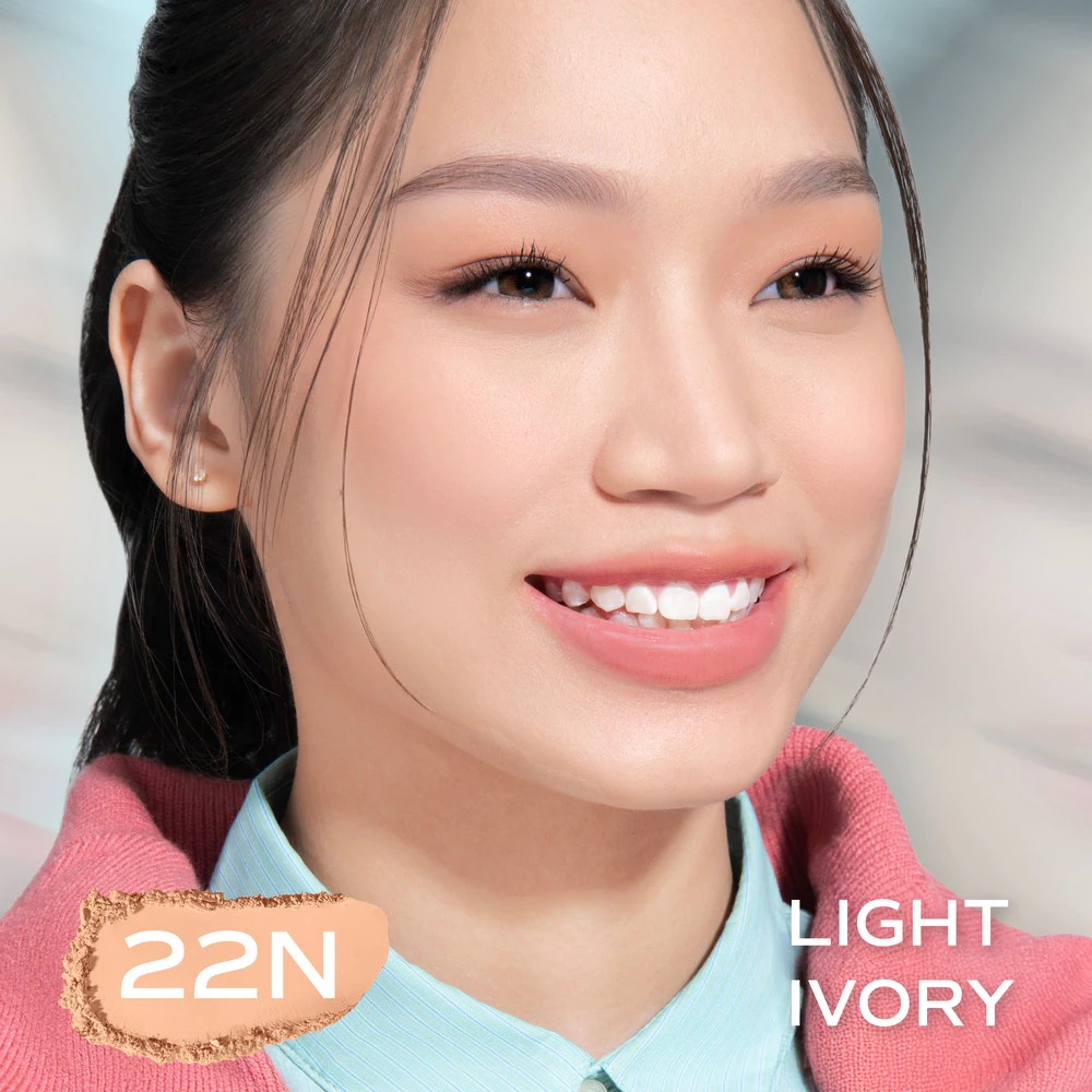 Wardah Colorfit Velvet Powder Foundation 22N Light Ivory