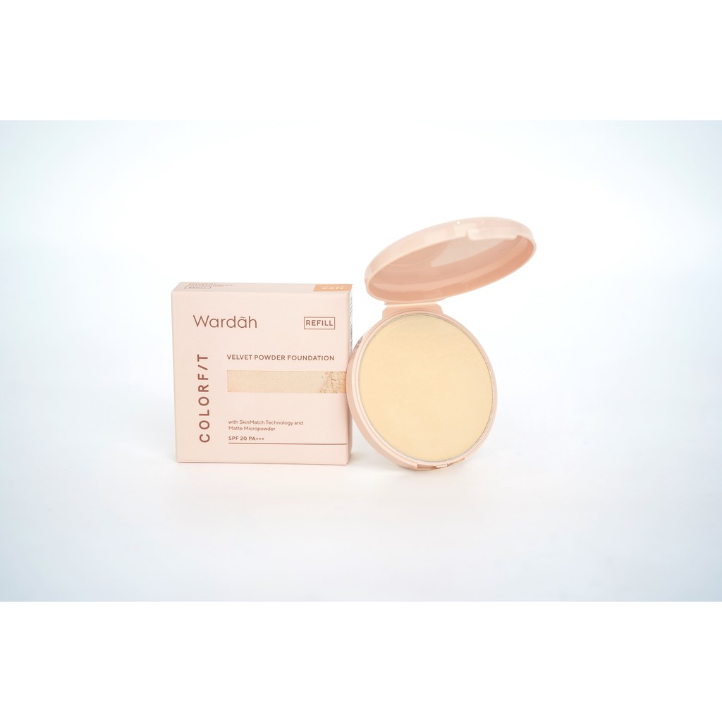 Wardah Colorfit Velvet Powder Foundation REFILL 22N Light Ivory