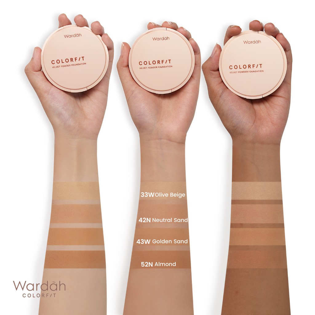 Wardah Colorfit Velvet Powder Foundation REFILL 33W Olive Beige